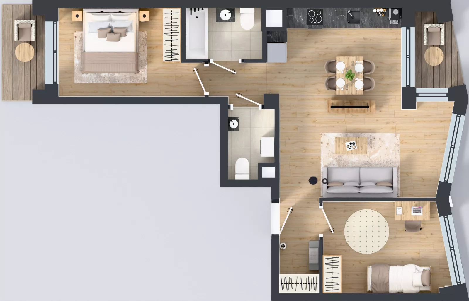 3 pokoje, mieszkanie 62,42 m², piętro 5, oferta nr M073, IKONA Światowida 5, Warszawa, Białołęka, Tarchomin, ul. Światowida 5