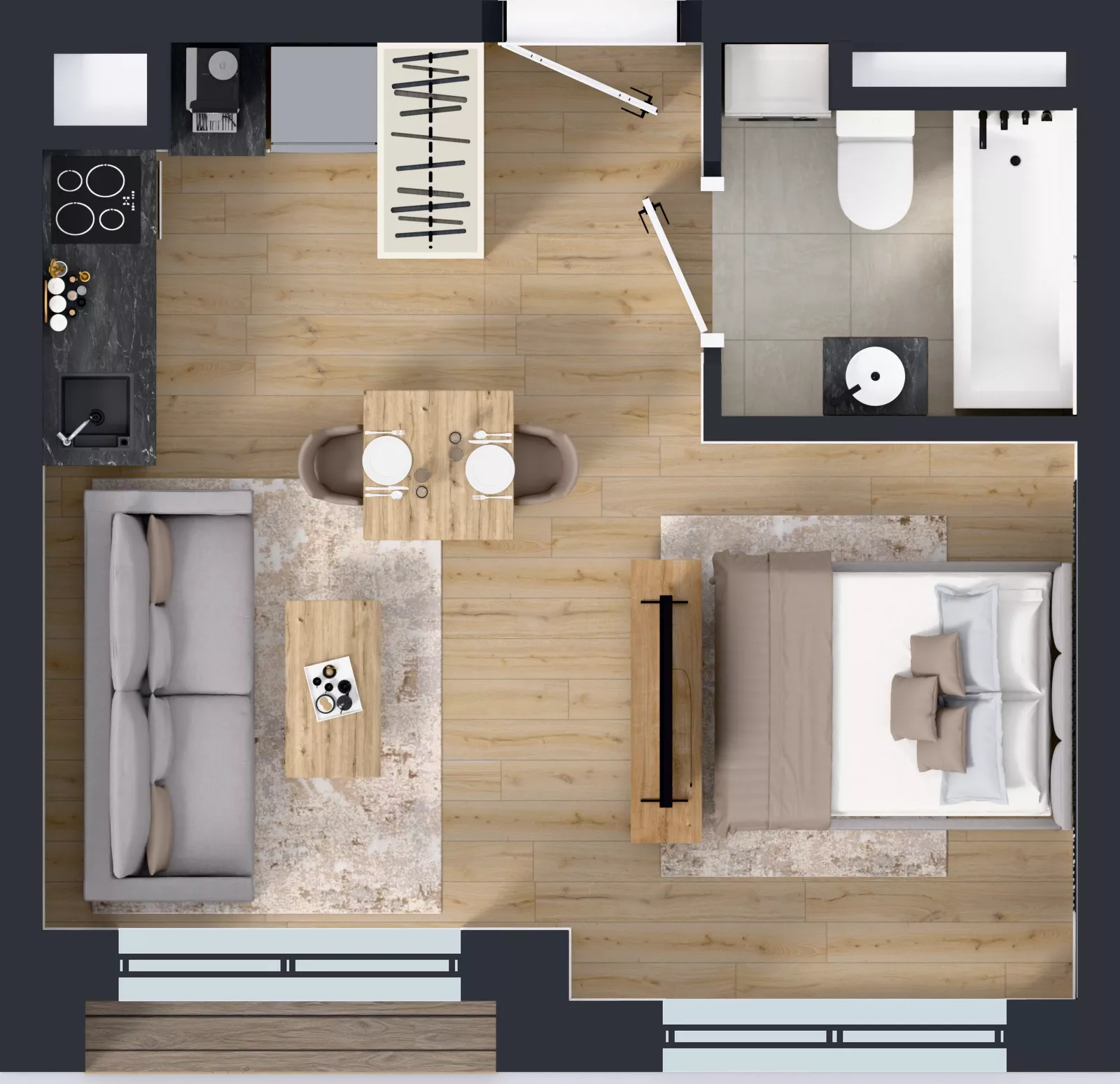 1 pokój, mieszkanie 28,97 m², piętro 6, oferta nr M075, IKONA Światowida 5, Warszawa, Białołęka, Tarchomin, ul. Światowida 5