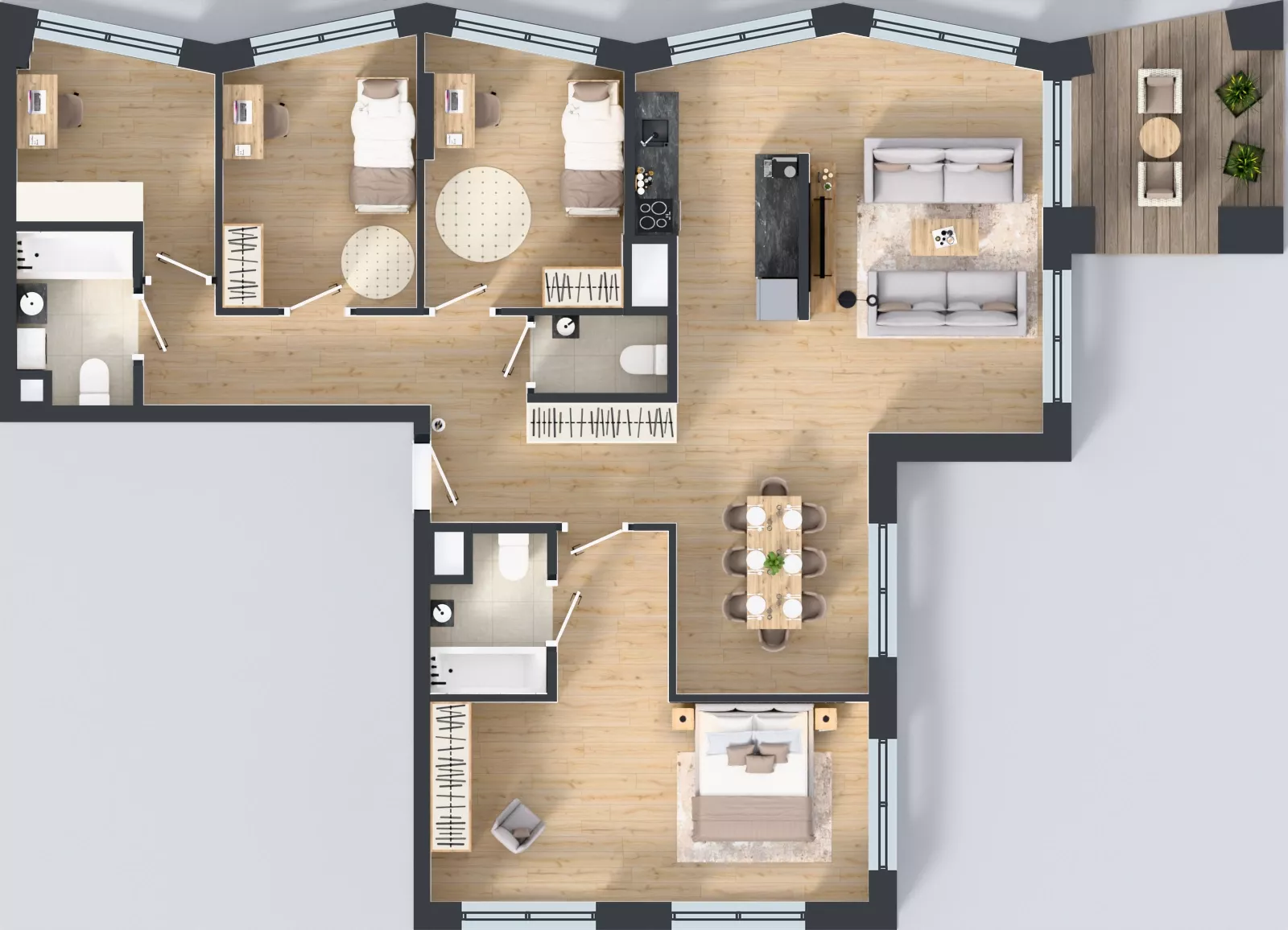 5 pokoi, apartament 119,86 m², piętro 6, oferta nr M077, IKONA Światowida 5, Warszawa, Białołęka, Tarchomin, ul. Światowida 5