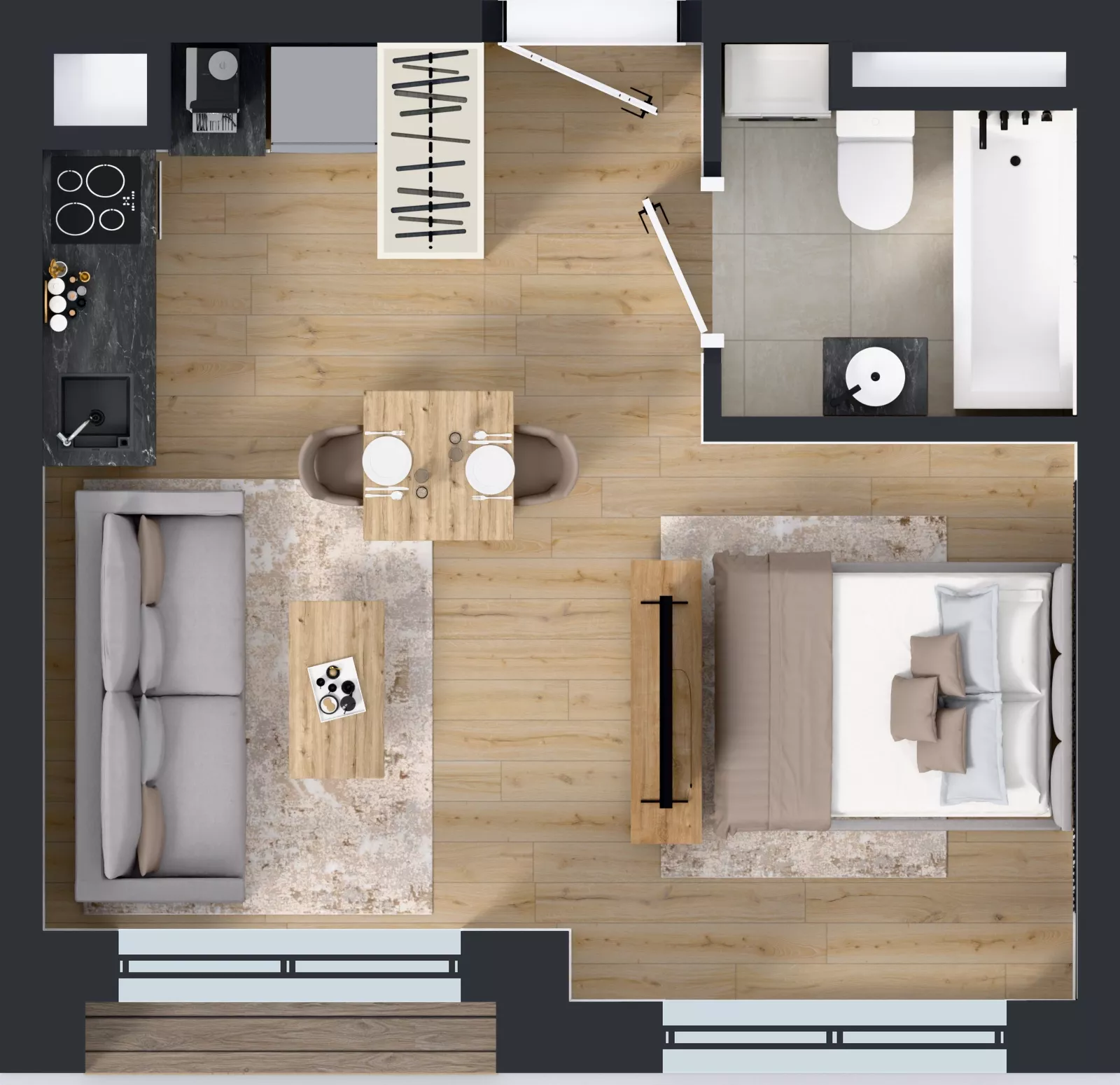 1 pokój, mieszkanie 28,97 m², piętro 7, oferta nr M078, IKONA Światowida 5, Warszawa, Białołęka, Tarchomin, ul. Światowida 5