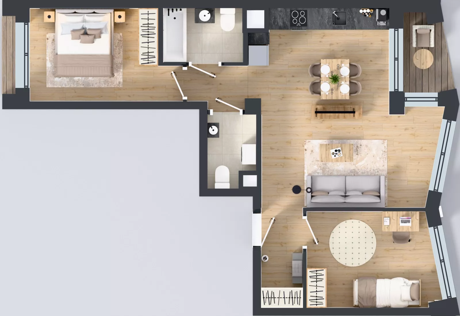 3 pokoje, mieszkanie 62,43 m², piętro 7, oferta nr M079, IKONA Światowida 5, Warszawa, Białołęka, Tarchomin, ul. Światowida 5