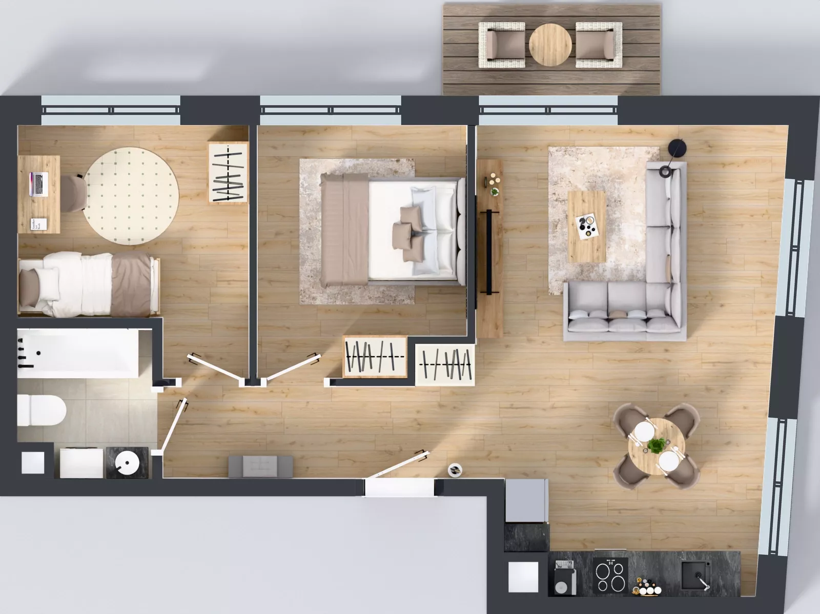 3 pokoje, mieszkanie 56,29 m², piętro 4, oferta nr M099, IKONA Światowida 5, Warszawa, Białołęka, Tarchomin, ul. Światowida 5