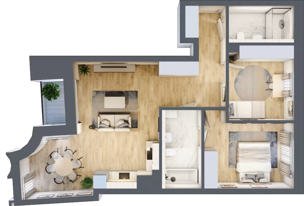 3 pokoje, mieszkanie 72,00 m², piętro 1, oferta nr 46, Kamienica Garbary 68, Poznań, Stare Miasto, Garbary, ul. Garbary 68