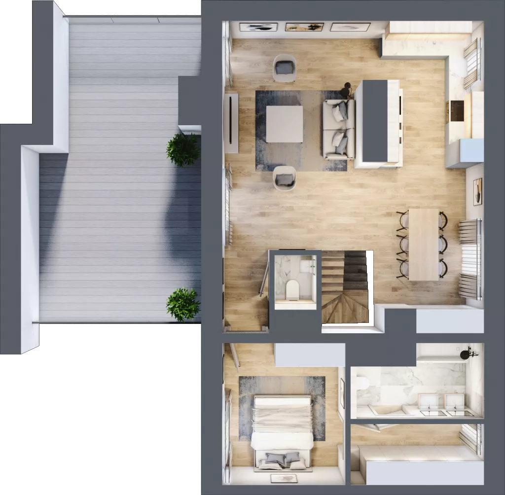 4 pokoje, mieszkanie 95,31 m², piętro 5, oferta nr 85, Kamienica Garbary 68, Poznań, Stare Miasto, Garbary, ul. Garbary 68