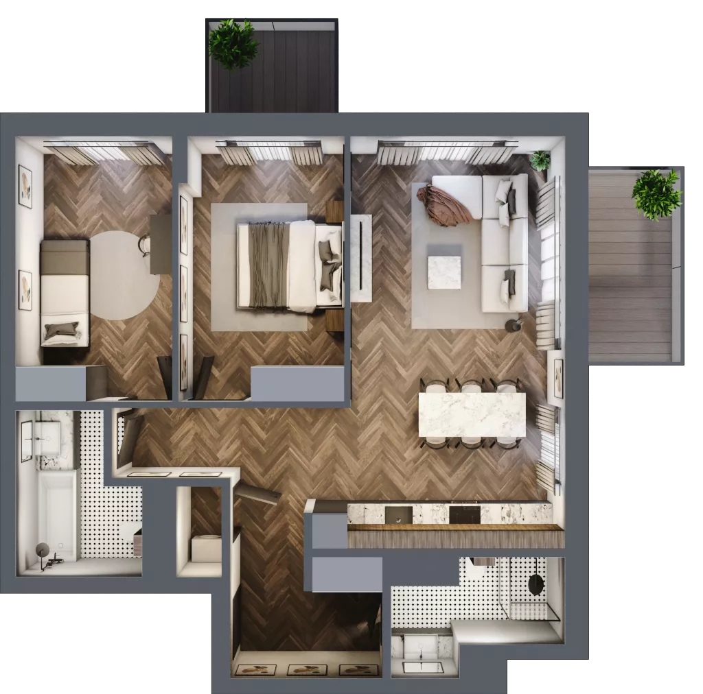 3 pokoje, mieszkanie 74,87 m², piętro 7, oferta nr 80, Srebrna 5, Warszawa, Wola, Mirów, ul. Srebrna 5