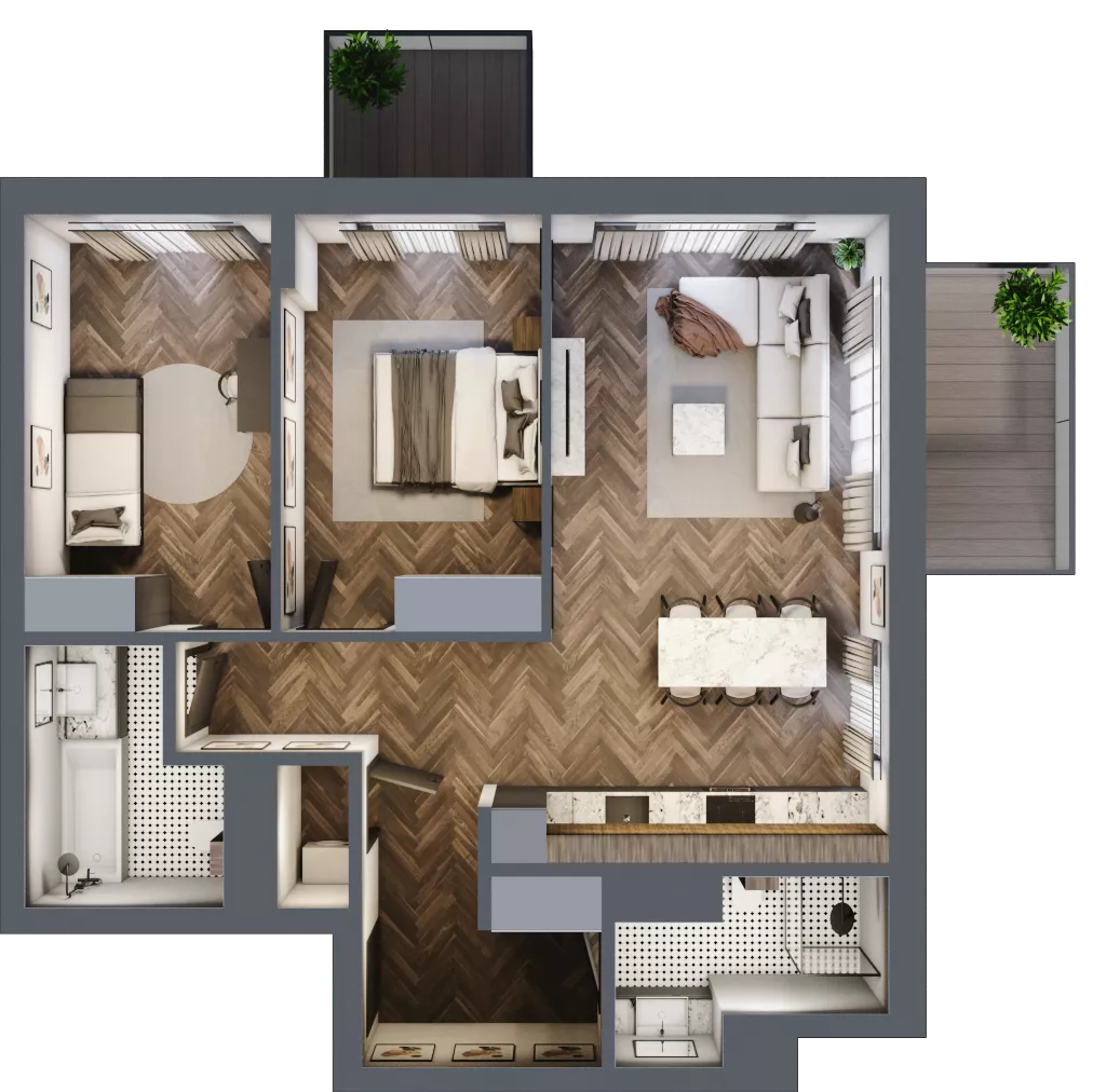 3 pokoje, mieszkanie 74,87 m², piętro 8, oferta nr 92, Srebrna 5, Warszawa, Wola, Mirów, ul. Srebrna 5