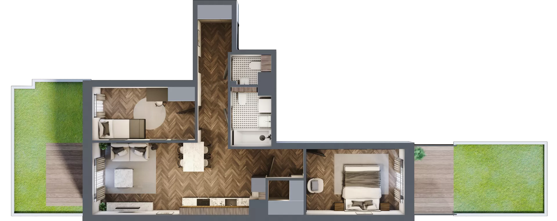 3 pokoje, mieszkanie 60,99 m², parter, oferta nr A/4/0.1, Smardzewska 8, Poznań, Grunwald, Grunwald Południe, ul. Smardzewska 8