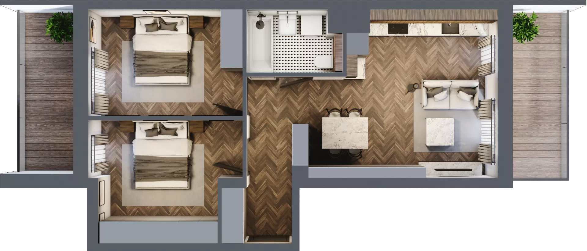 3 pokoje, mieszkanie 61,99 m², piętro 1, oferta nr A/2/1.4, Smardzewska 8, Poznań, Grunwald, Grunwald Południe, ul. Smardzewska 8