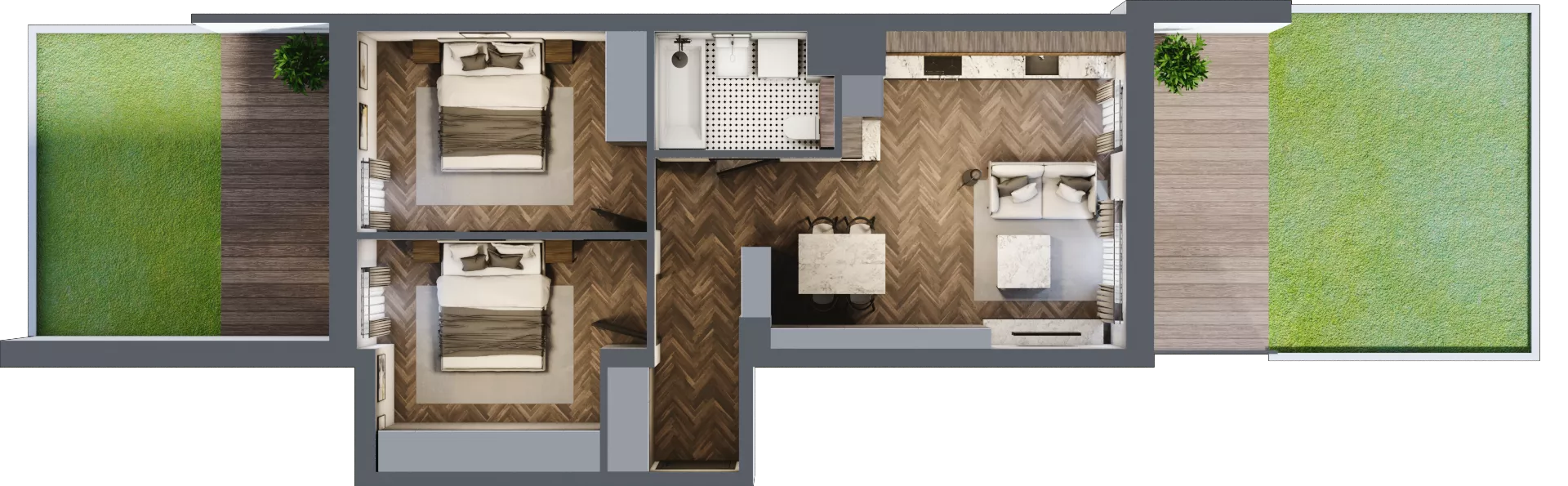 3 pokoje, mieszkanie 59,40 m², parter, oferta nr A/2/0.4, Smardzewska 8, Poznań, Grunwald, Grunwald Południe, ul. Smardzewska 8