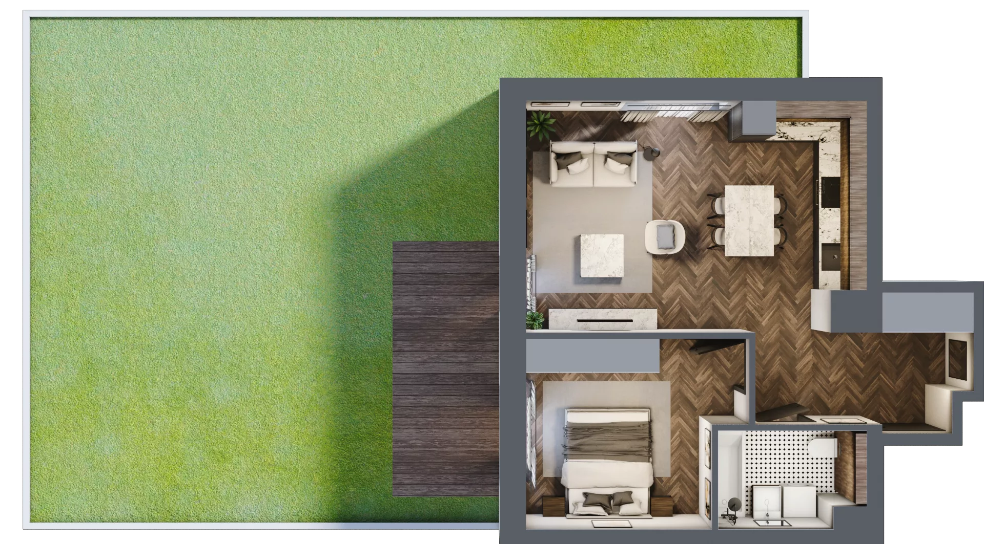 2 pokoje, apartament 48,28 m², parter, oferta nr A/1/0.1, Smardzewska 8, Poznań, Grunwald, Grunwald Południe, ul. Smardzewska 8
