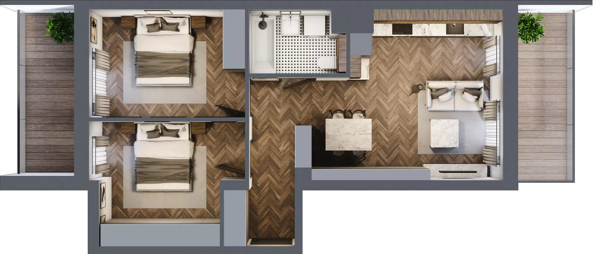 3 pokoje, mieszkanie 61,62 m², piętro 2, oferta nr A/2/2.4, Smardzewska 8, Poznań, Grunwald, Grunwald Południe, ul. Smardzewska 8
