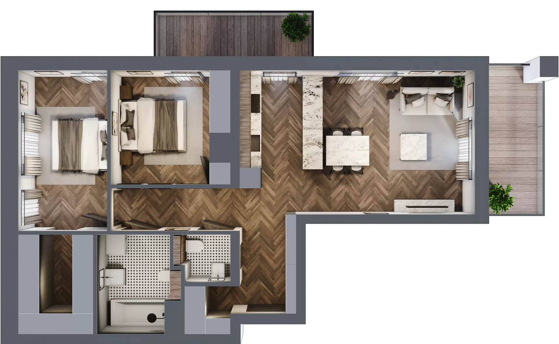 3 pokoje, apartament 77,15 m², piętro 1, oferta nr B/1/4, Smardzewska 8, Poznań, Grunwald, Grunwald Południe, ul. Smardzewska 8