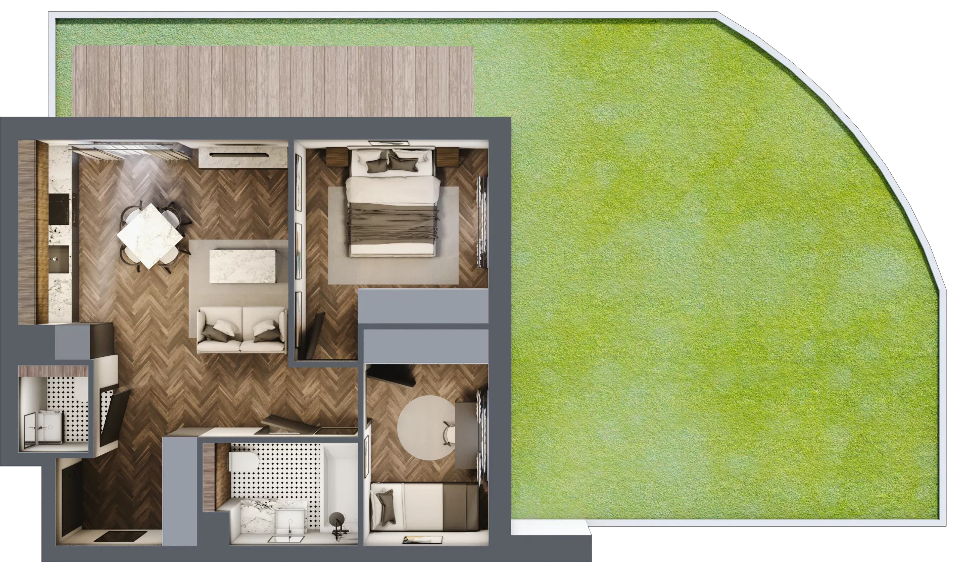 3 pokoje, mieszkanie 53,19 m², parter, oferta nr A.1, Premiera Bemowo, Warszawa, Bemowo, Chrzanów, ul. Coopera 5-7