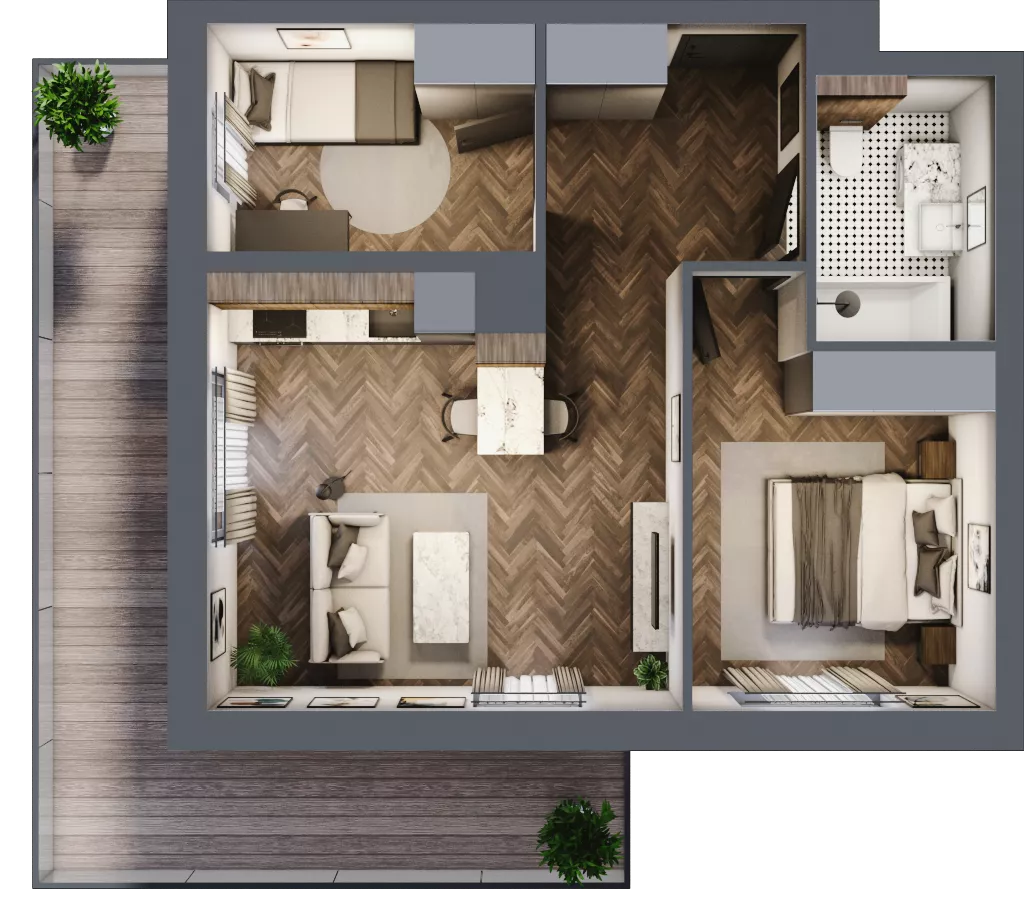 3 pokoje, mieszkanie 49,91 m², piętro 1, oferta nr A.10, Premiera Bemowo, Warszawa, Bemowo, Chrzanów, ul. Coopera 5-7