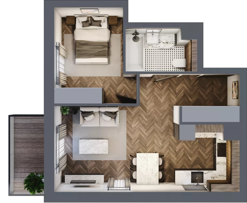 2 pokoje, mieszkanie 40,95 m², piętro 3, oferta nr A.24, Premiera Bemowo, Warszawa, Bemowo, Chrzanów, ul. Coopera 5-7
