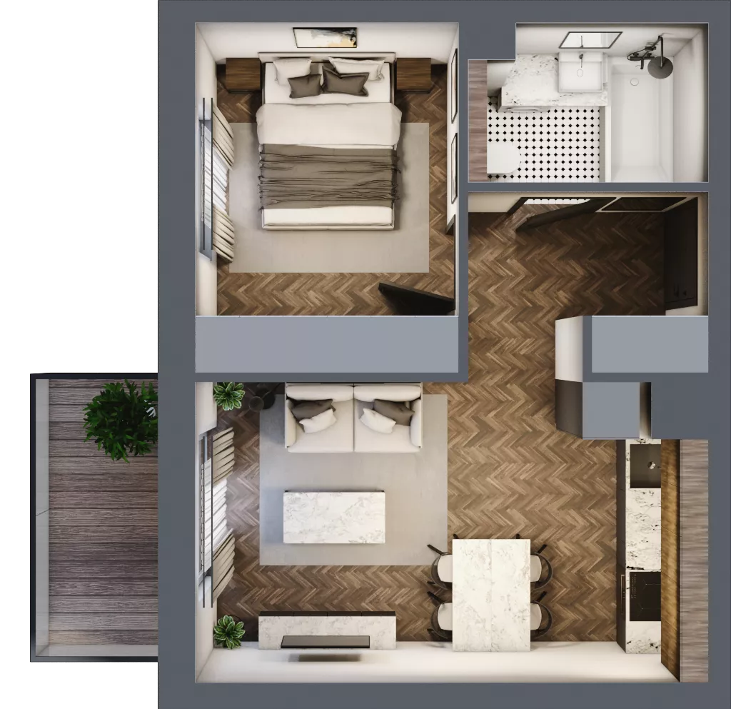2 pokoje, mieszkanie 35,71 m², piętro 3, oferta nr A.25, Premiera Bemowo, Warszawa, Bemowo, Chrzanów, ul. Coopera 5-7