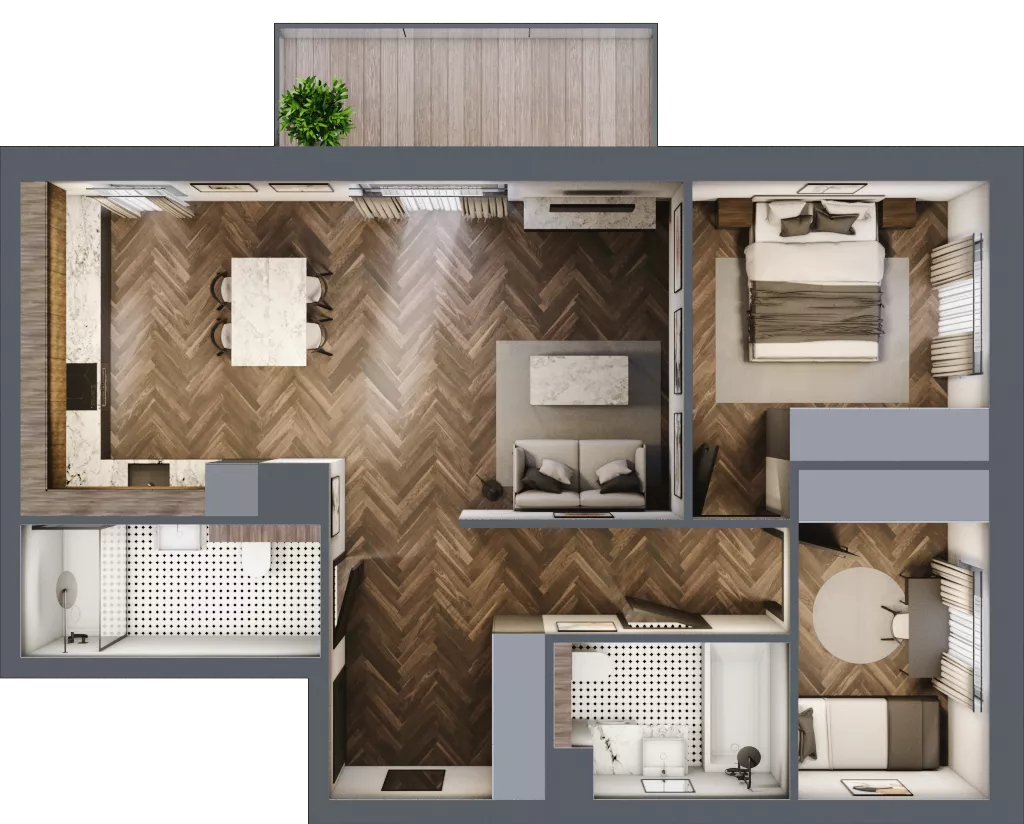 3 pokoje, mieszkanie 68,05 m², piętro 1, oferta nr A.6, Premiera Bemowo, Warszawa, Bemowo, Chrzanów, ul. Coopera 5-7