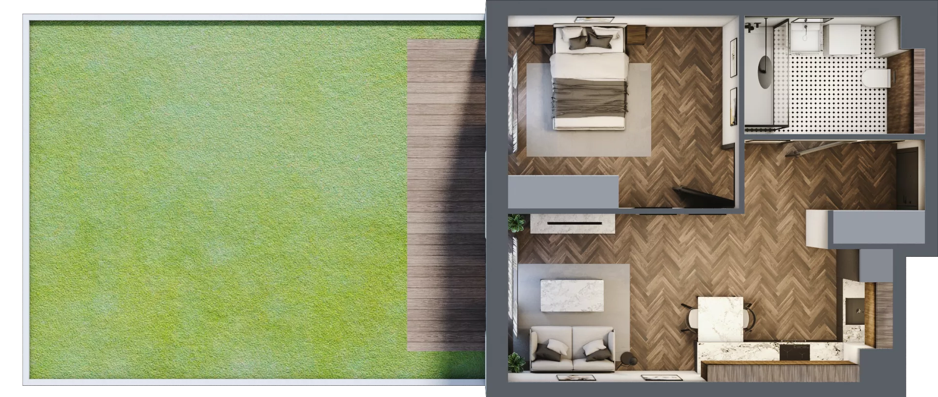 2 pokoje, mieszkanie 46,51 m², parter, oferta nr D.2, Premiera Bemowo, Warszawa, Bemowo, Chrzanów, ul. Coopera 5-7