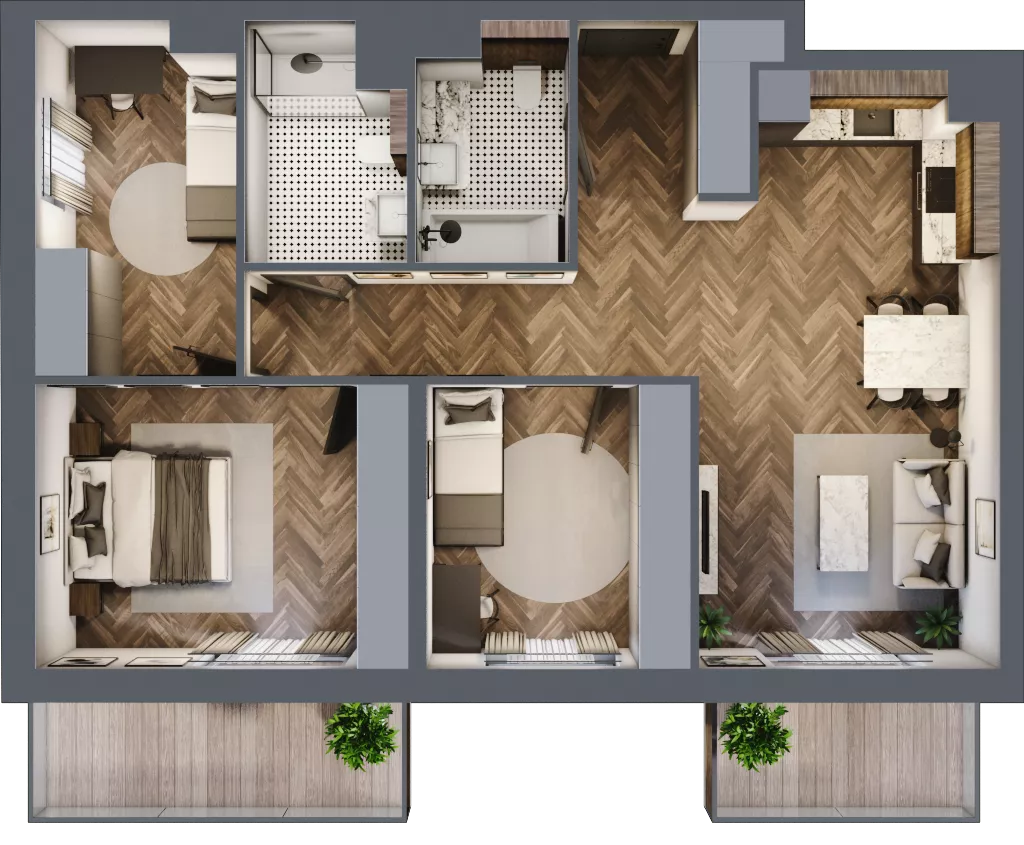 4 pokoje, mieszkanie 77,97 m², piętro 1, oferta nr D.8, Premiera Bemowo, Warszawa, Bemowo, Chrzanów, ul. Coopera 5-7