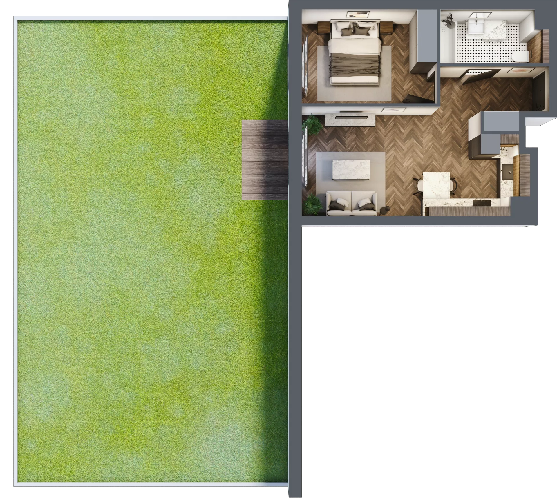 2 pokoje, mieszkanie 43,23 m², parter, oferta nr D.1, Premiera Bemowo, Warszawa, Bemowo, Chrzanów, ul. Coopera 5-7