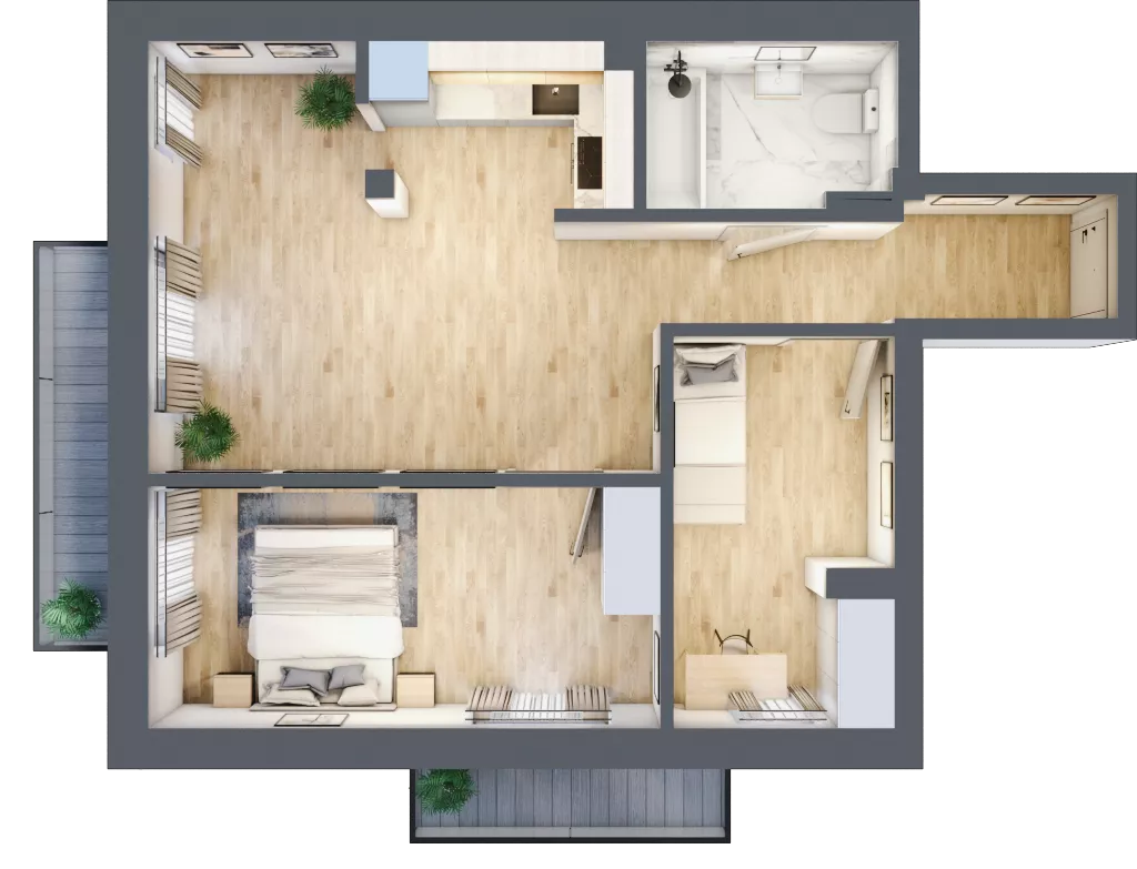 3 pokoje, mieszkanie 53,20 m², piętro 1, oferta nr 2, Kamienica przy ul. Starodomaszowskiej, Kielce, Centrum, ul. Starodomaszowska 38