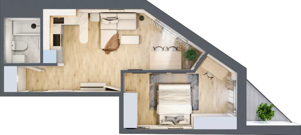 2 pokoje, mieszkanie 40,00 m², piętro 3, oferta nr 19, Kamienica przy ul. Starodomaszowskiej, Kielce, Centrum, ul. Starodomaszowska 38