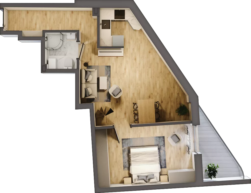 3 pokoje, mieszkanie 62,30 m², piętro 4, oferta nr 24, Kamienica przy ul. Starodomaszowskiej, Kielce, Centrum, ul. Starodomaszowska 38