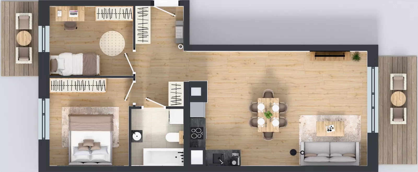 3 pokoje, mieszkanie 63,82 m², piętro 4, oferta nr B5-K1-4-5, ATAL Strachowicka II, Wrocław, Żerniki, Fabryczna, ul. Strachowicka