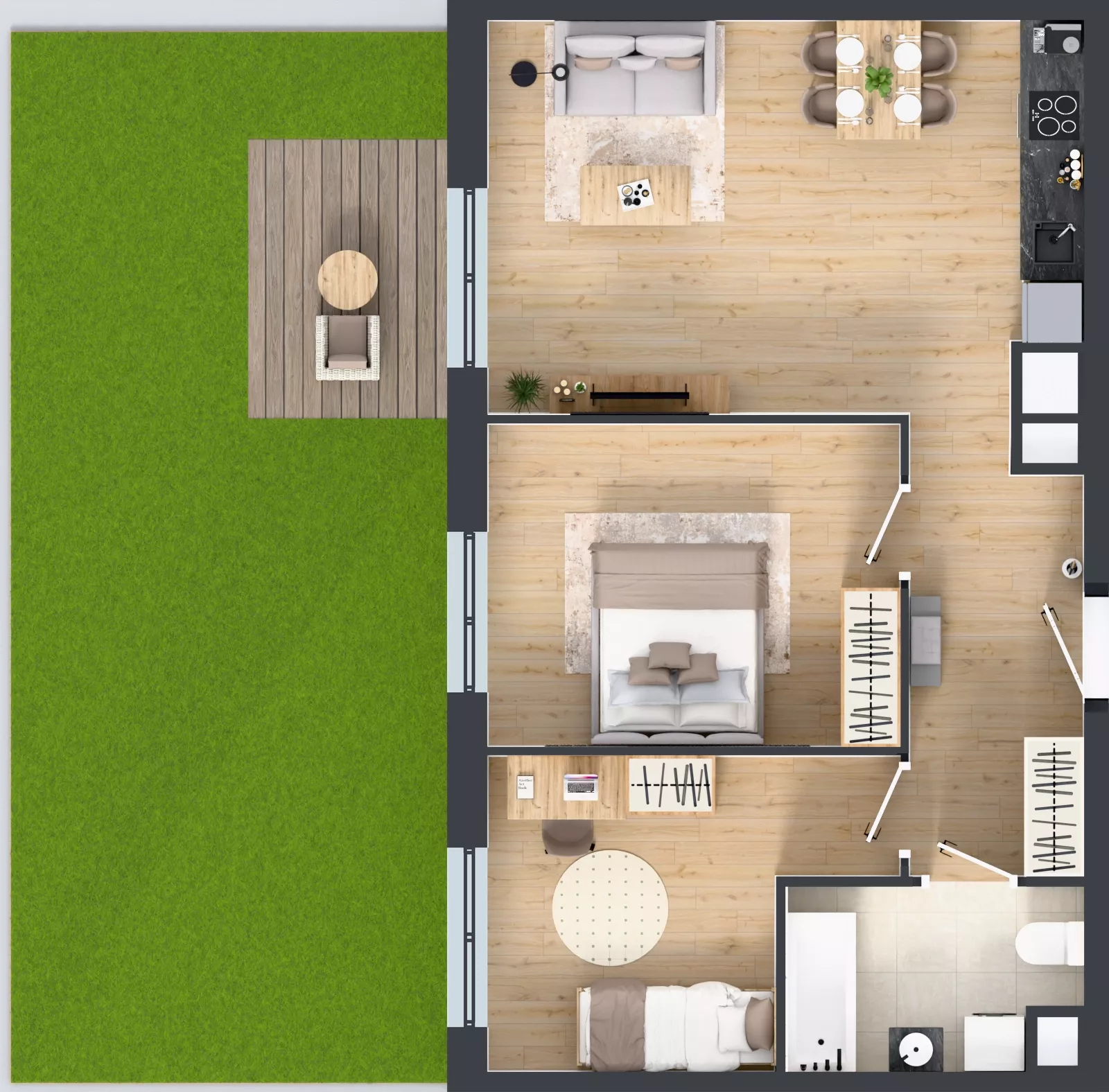 3 pokoje, mieszkanie 59,82 m², parter, oferta nr B11-K1-0-5, Żerniki Na Novo III, Wrocław, Żerniki, ul. Maxa Berga