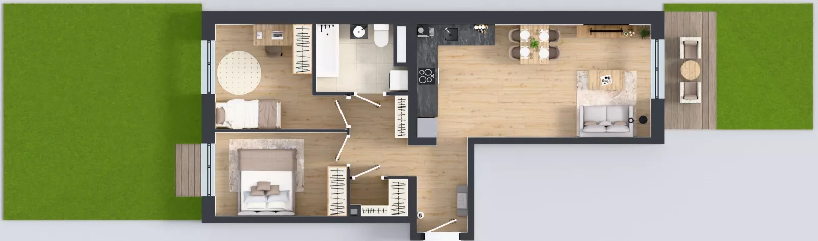3 pokoje, mieszkanie 59,85 m², parter, oferta nr B11-K2-0-2, Żerniki Na Novo III, Wrocław, Żerniki, ul. Maxa Berga