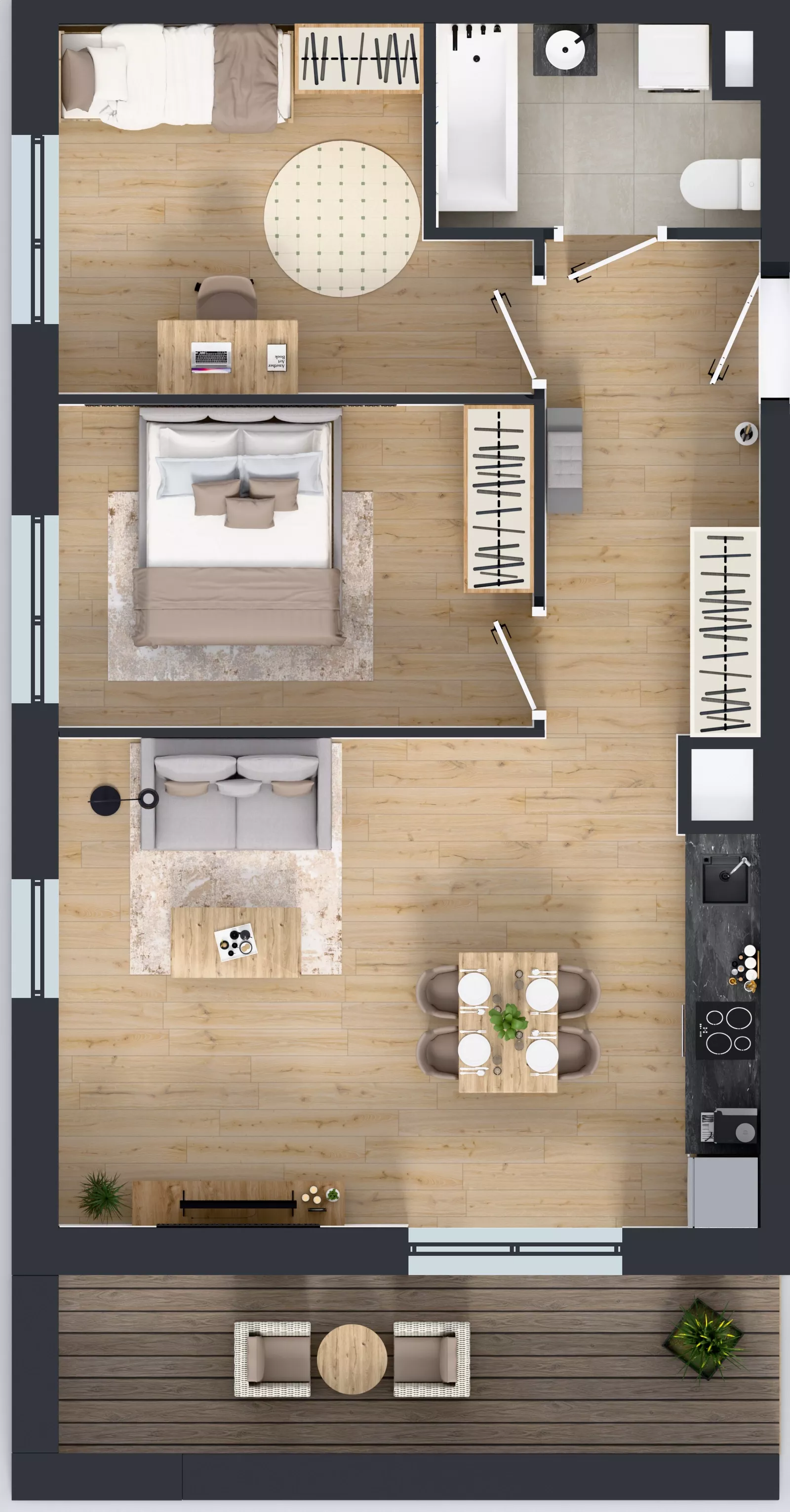 3 pokoje, mieszkanie 58,55 m², piętro 1, oferta nr B11-K1-1-5, Żerniki Na Novo III, Wrocław, Żerniki, ul. Maxa Berga
