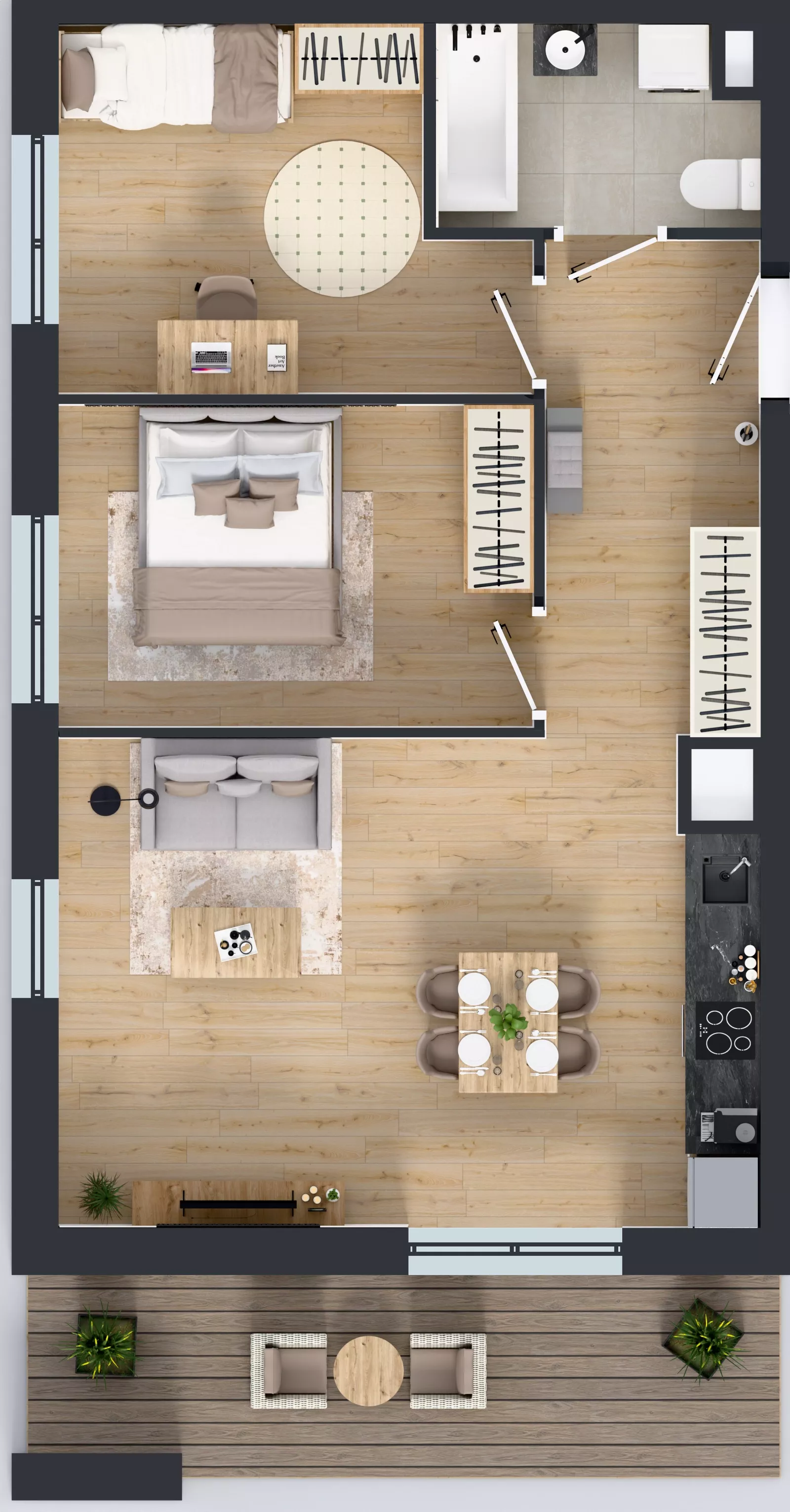 3 pokoje, mieszkanie 58,55 m², piętro 2, oferta nr B11-K1-2-5, Żerniki Na Novo III, Wrocław, Żerniki, ul. Maxa Berga