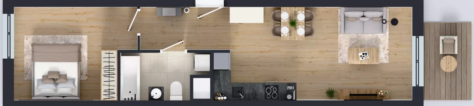 2 pokoje, mieszkanie 45,55 m², piętro 2, oferta nr B11-K2-2-5, Żerniki Na Novo III, Wrocław, Żerniki, ul. Maxa Berga