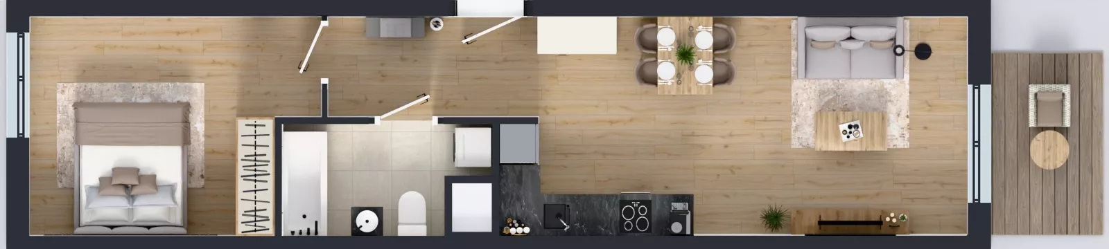 2 pokoje, mieszkanie 46,02 m², piętro 3, oferta nr B11-K2-3-5, Żerniki Na Novo III, Wrocław, Żerniki, ul. Maxa Berga