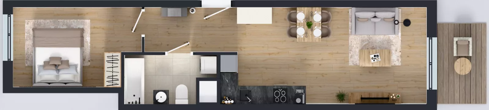 2 pokoje, mieszkanie 43,80 m², piętro 4, oferta nr B11-K2-4-5, Żerniki Na Novo III, Wrocław, Żerniki, ul. Maxa Berga