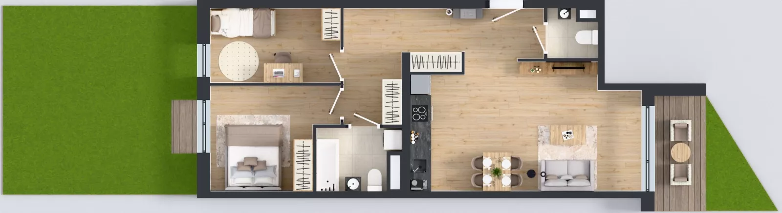 3 pokoje, mieszkanie 66,61 m², parter, oferta nr B12-K2-0-1, Żerniki Na Novo III, Wrocław, Żerniki, ul. Maxa Berga