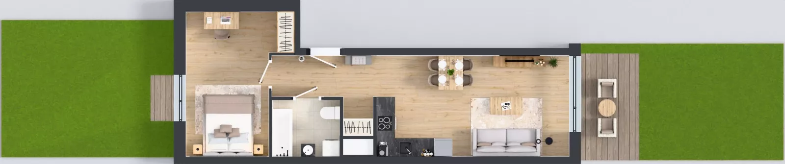 2 pokoje, mieszkanie 49,51 m², parter, oferta nr B9-K3-0-1, Żerniki Na Novo III, Wrocław, Żerniki, ul. Maxa Berga