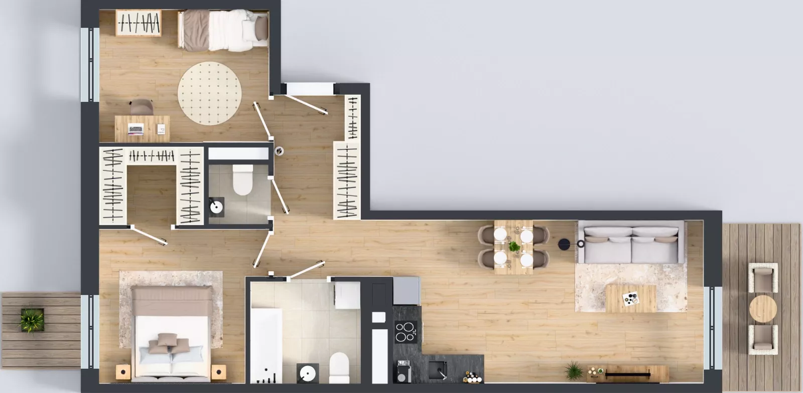 3 pokoje, mieszkanie 65,54 m², piętro 1, oferta nr B9-K4-1-1, Żerniki Na Novo III, Wrocław, Żerniki, ul. Maxa Berga