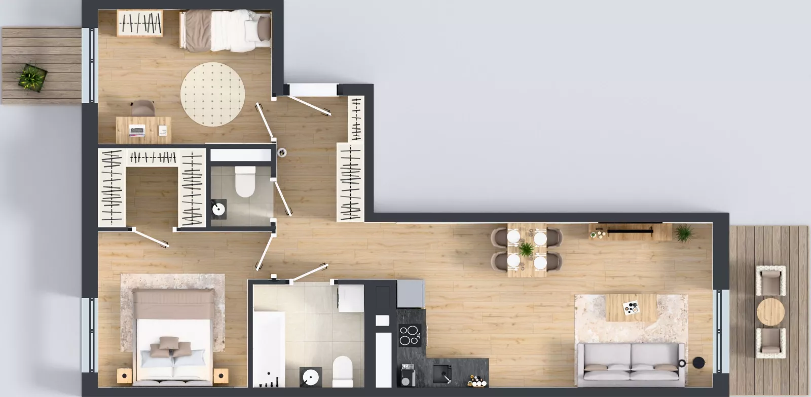 3 pokoje, mieszkanie 66,23 m², piętro 3, oferta nr B9-K4-3-1, Żerniki Na Novo III, Wrocław, Żerniki, ul. Maxa Berga