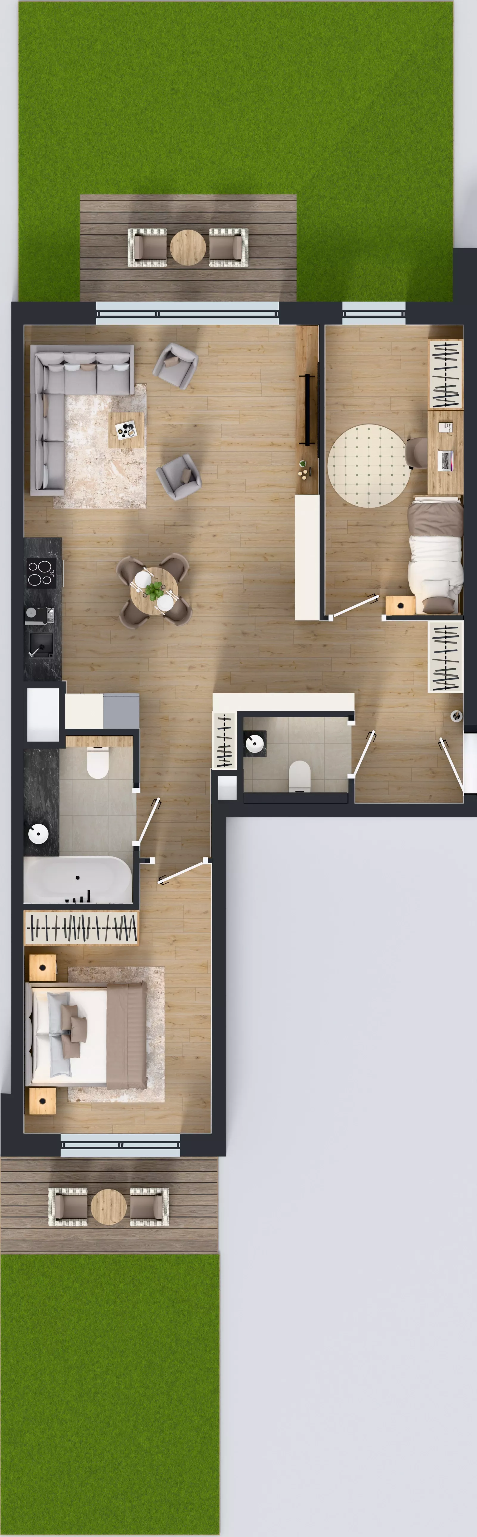 3 pokoje, mieszkanie 72,28 m², parter, oferta nr I.0.3, ATAL Parkowa, Poznań, Nowe Miasto, Osiedle Warszawskie, ul. Mogileńska