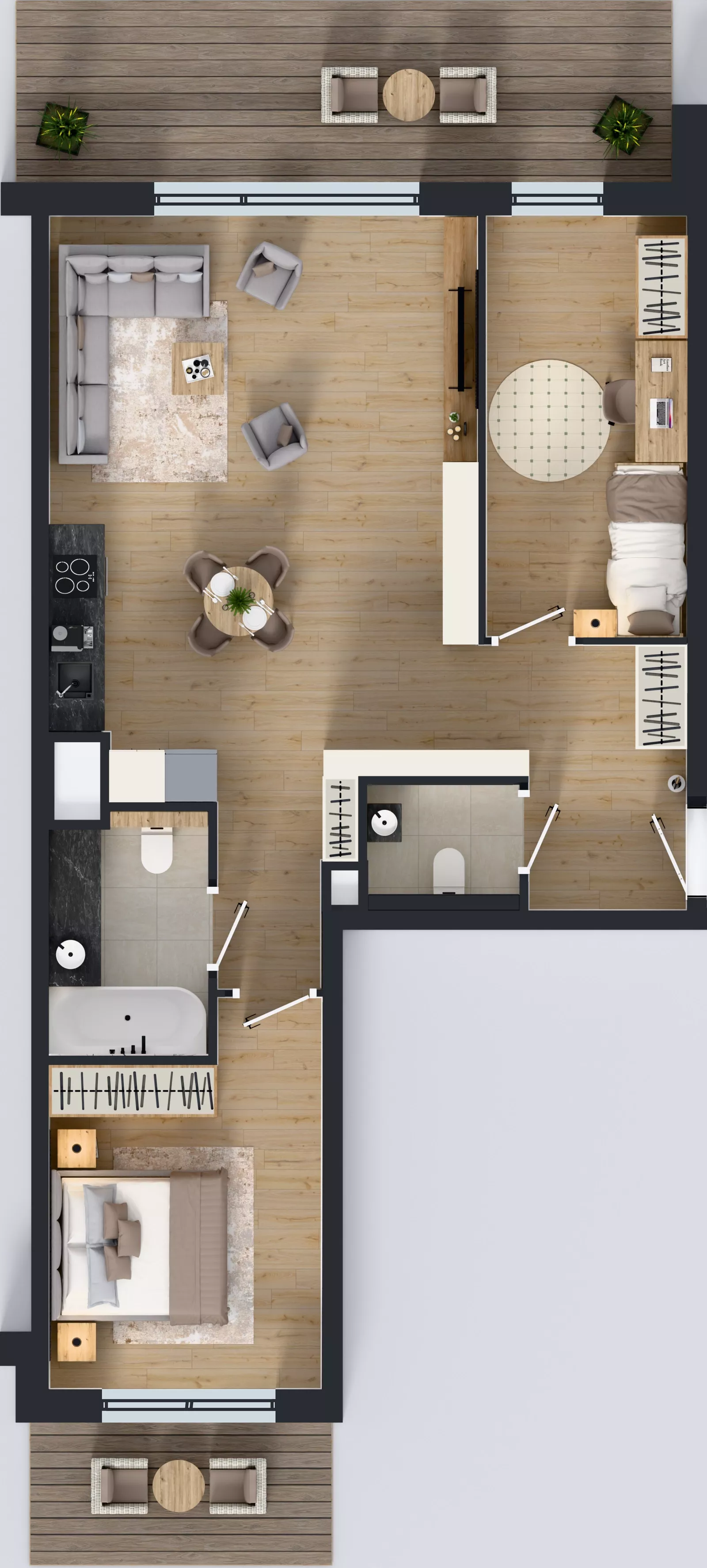 3 pokoje, mieszkanie 72,28 m², piętro 1, oferta nr I.1.5, ATAL Parkowa, Poznań, Nowe Miasto, Osiedle Warszawskie, ul. Mogileńska