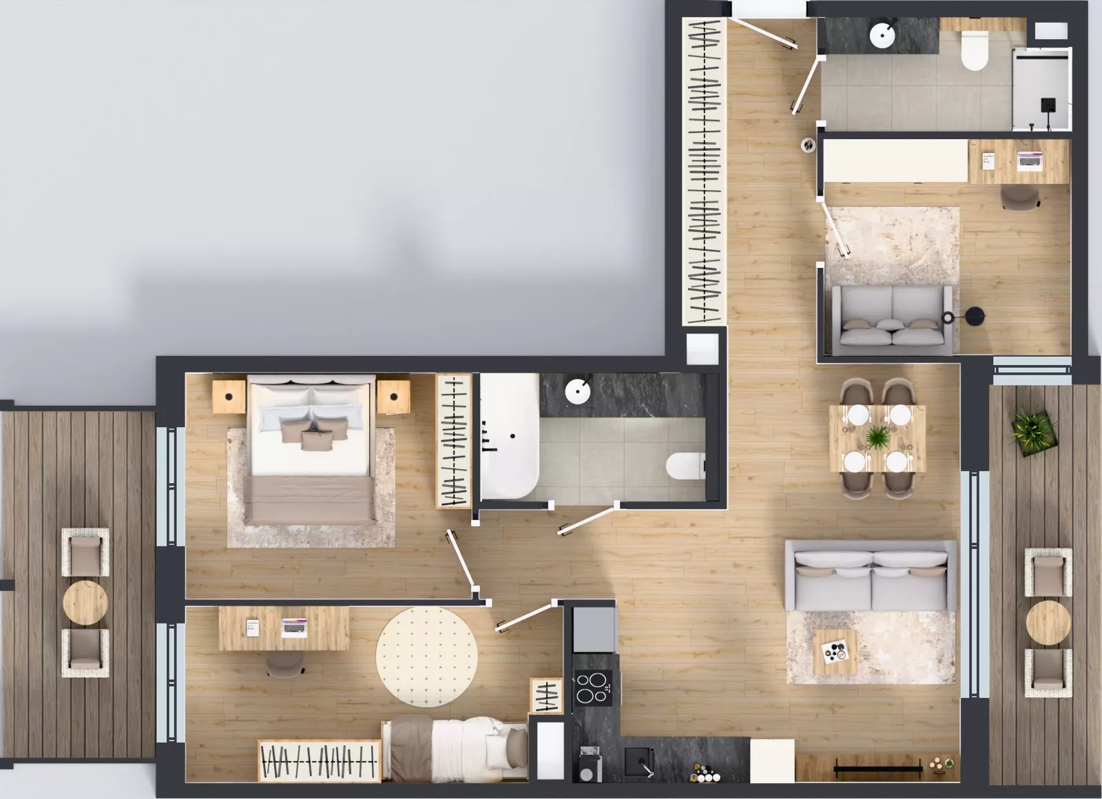 3 pokoje, mieszkanie 78,81 m², piętro 2, oferta nr G.2.3, ATAL Parkowa, Poznań, Nowe Miasto, Osiedle Warszawskie, ul. Mogileńska