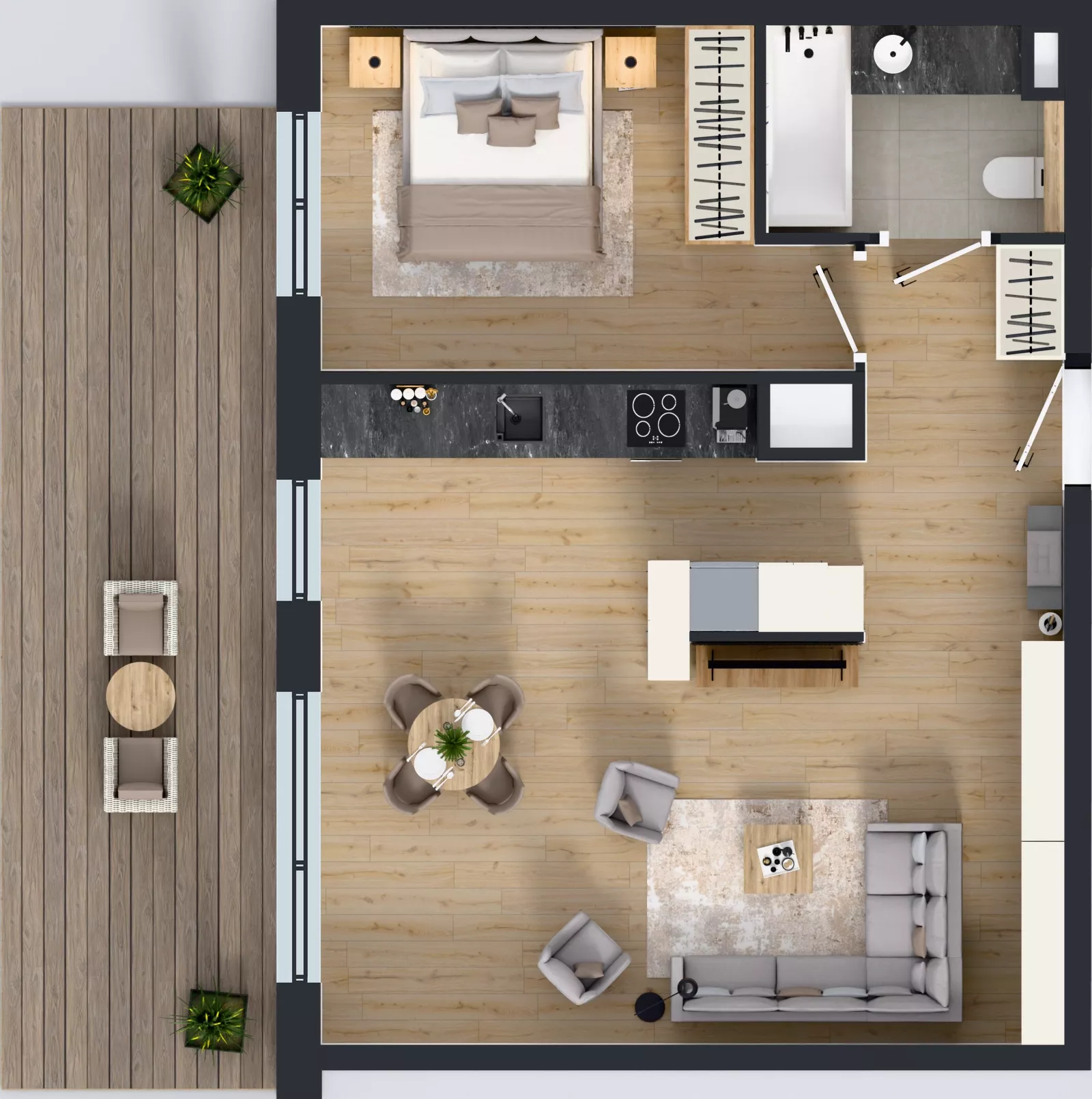 2 pokoje, mieszkanie 54,97 m², piętro 3, oferta nr G.3.4, ATAL Parkowa, Poznań, Nowe Miasto, Osiedle Warszawskie, ul. Mogileńska