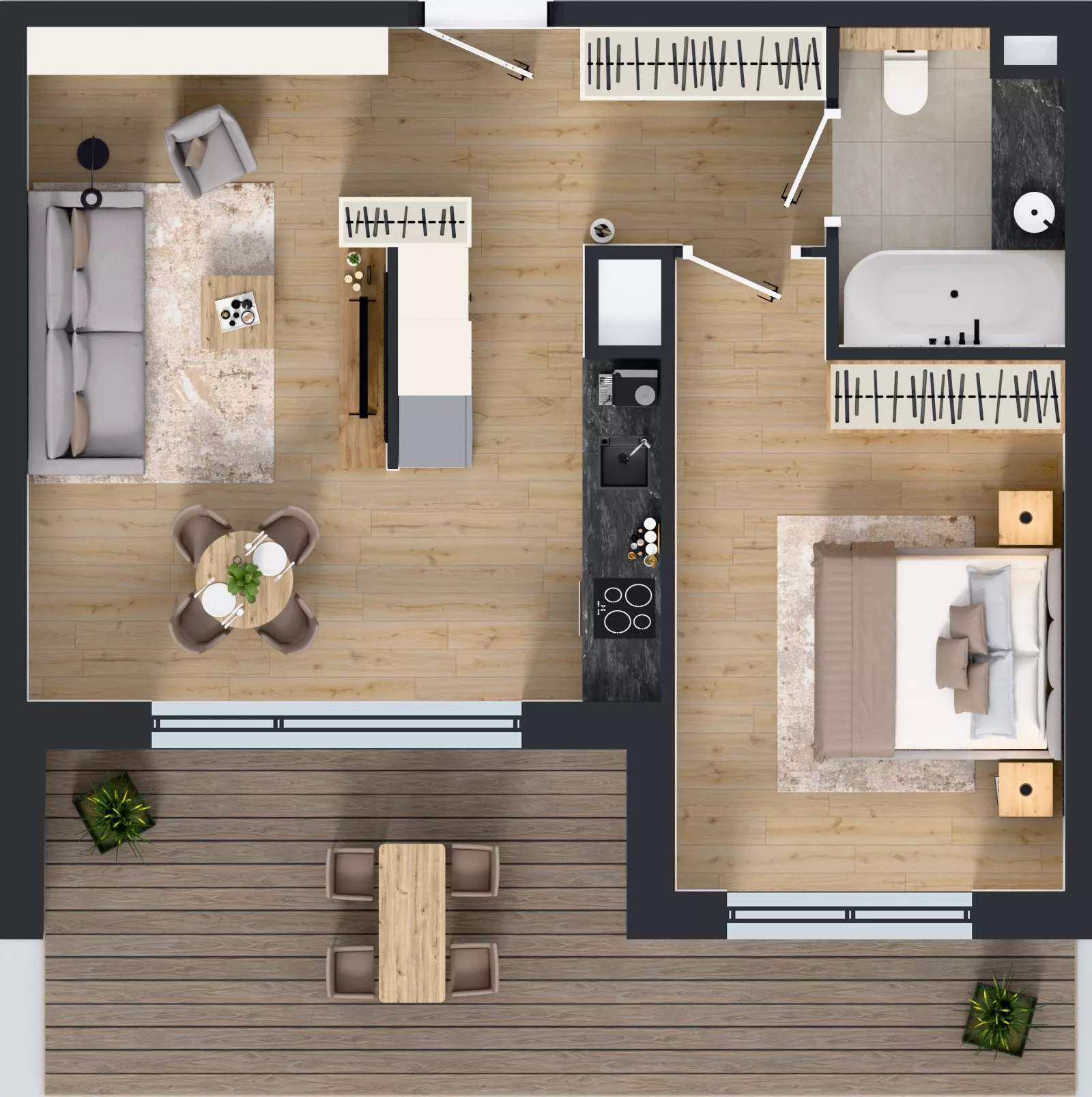 2 pokoje, mieszkanie 49,70 m², piętro 4, oferta nr I.4.3, ATAL Parkowa, Poznań, Nowe Miasto, Osiedle Warszawskie, ul. Mogileńska