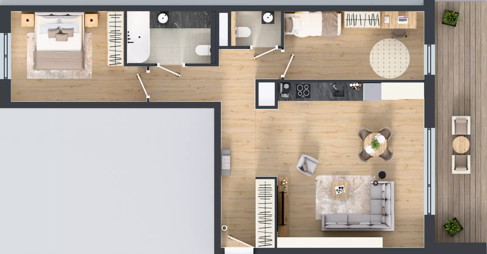 3 pokoje, mieszkanie 77,22 m², piętro 5, oferta nr F.5.3, ATAL Parkowa, Poznań, Nowe Miasto, Osiedle Warszawskie, ul. Mogileńska