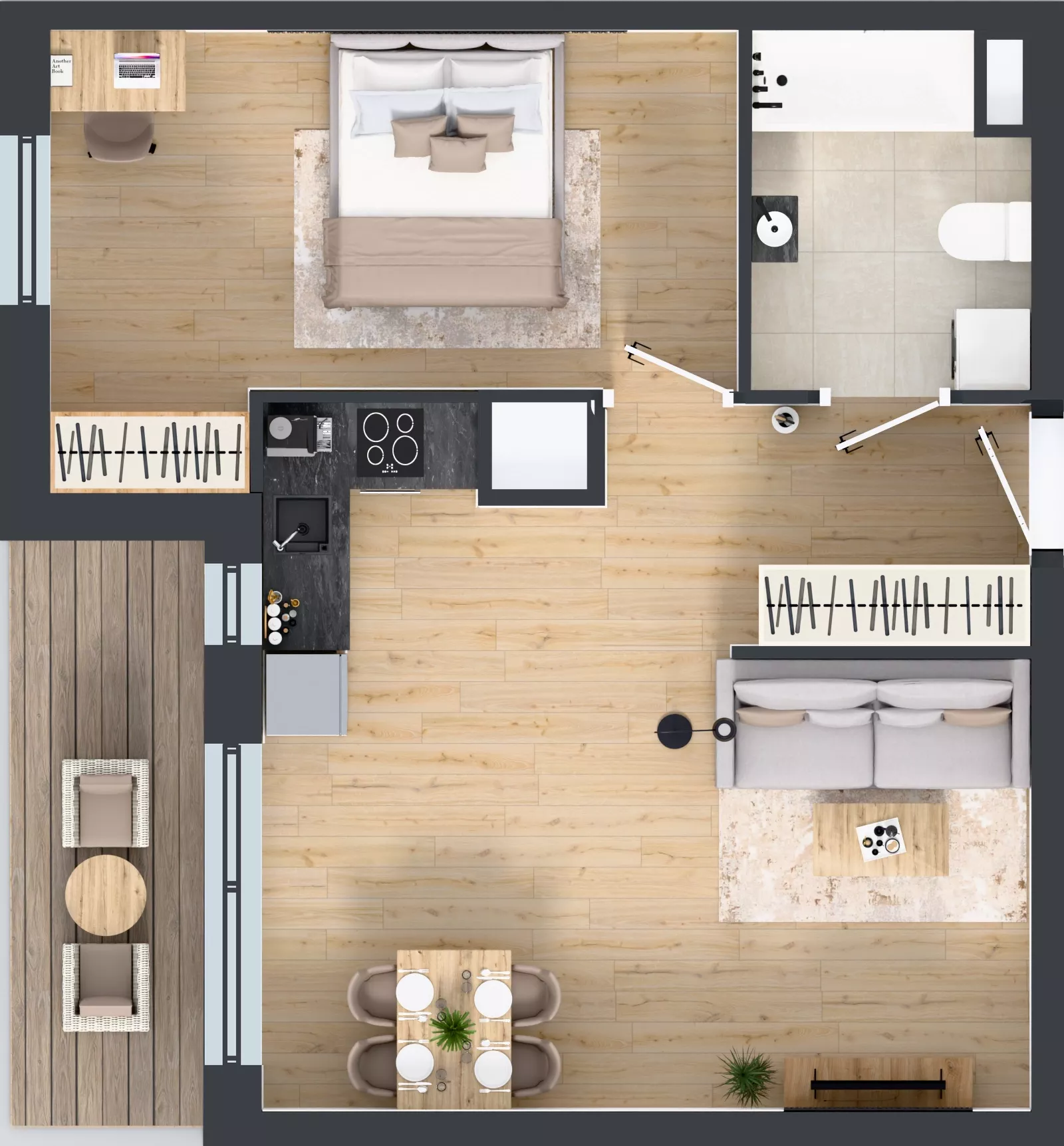 2 pokoje, mieszkanie 48,28 m², piętro 10, oferta nr 2.A75, Niebieski Bursztyn II, Reda, ul. Bosmańska