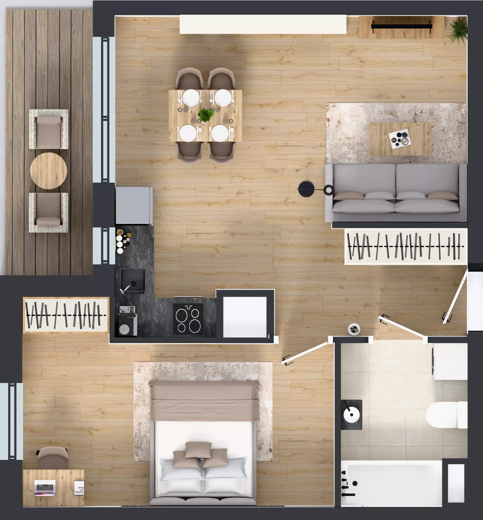 2 pokoje, mieszkanie 48,55 m², piętro 16, oferta nr 2.A129, Niebieski Bursztyn II, Reda, ul. Bosmańska