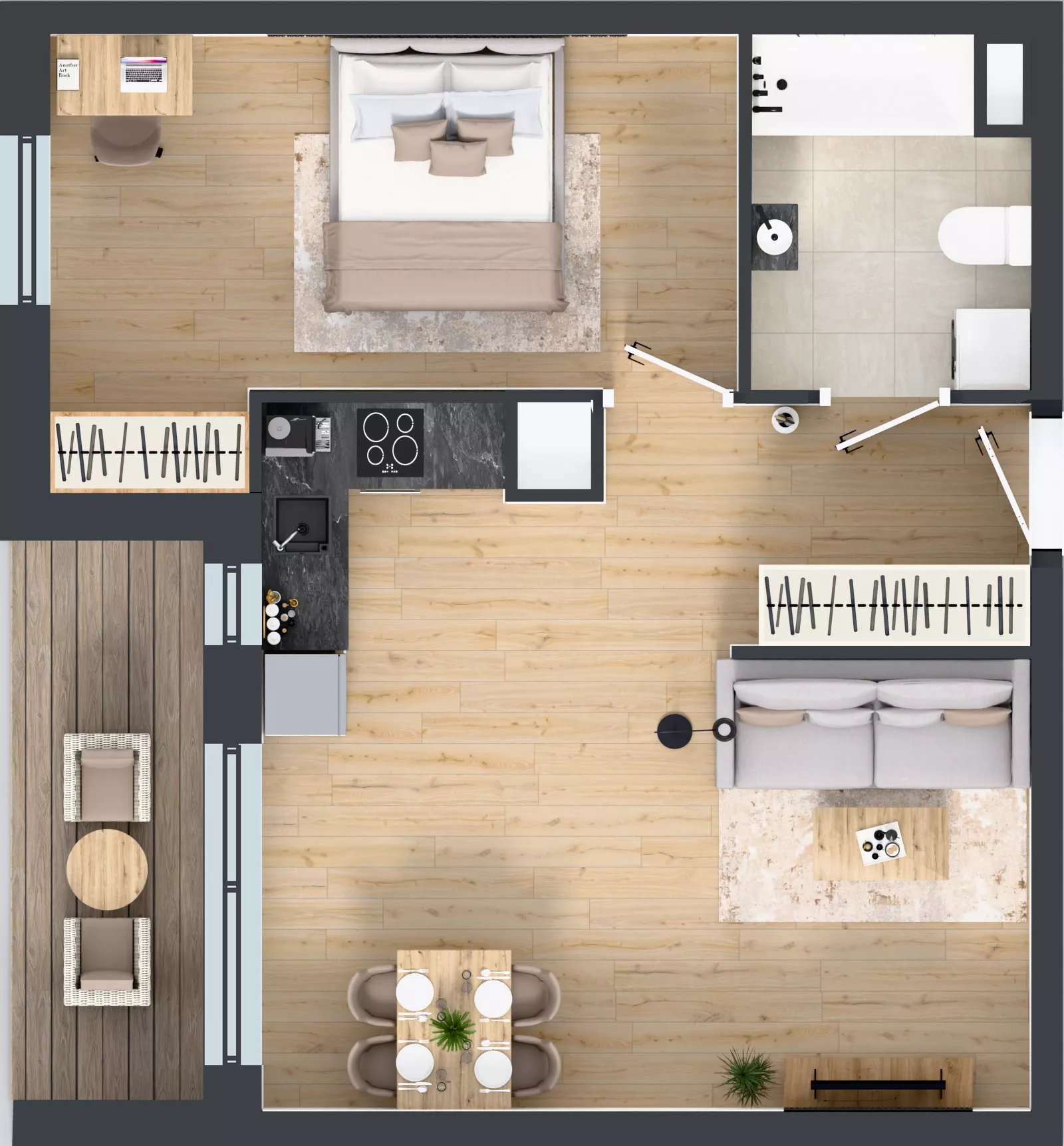 2 pokoje, mieszkanie 48,30 m², piętro 4, oferta nr 2.A23, Niebieski Bursztyn II, Reda, ul. Bosmańska