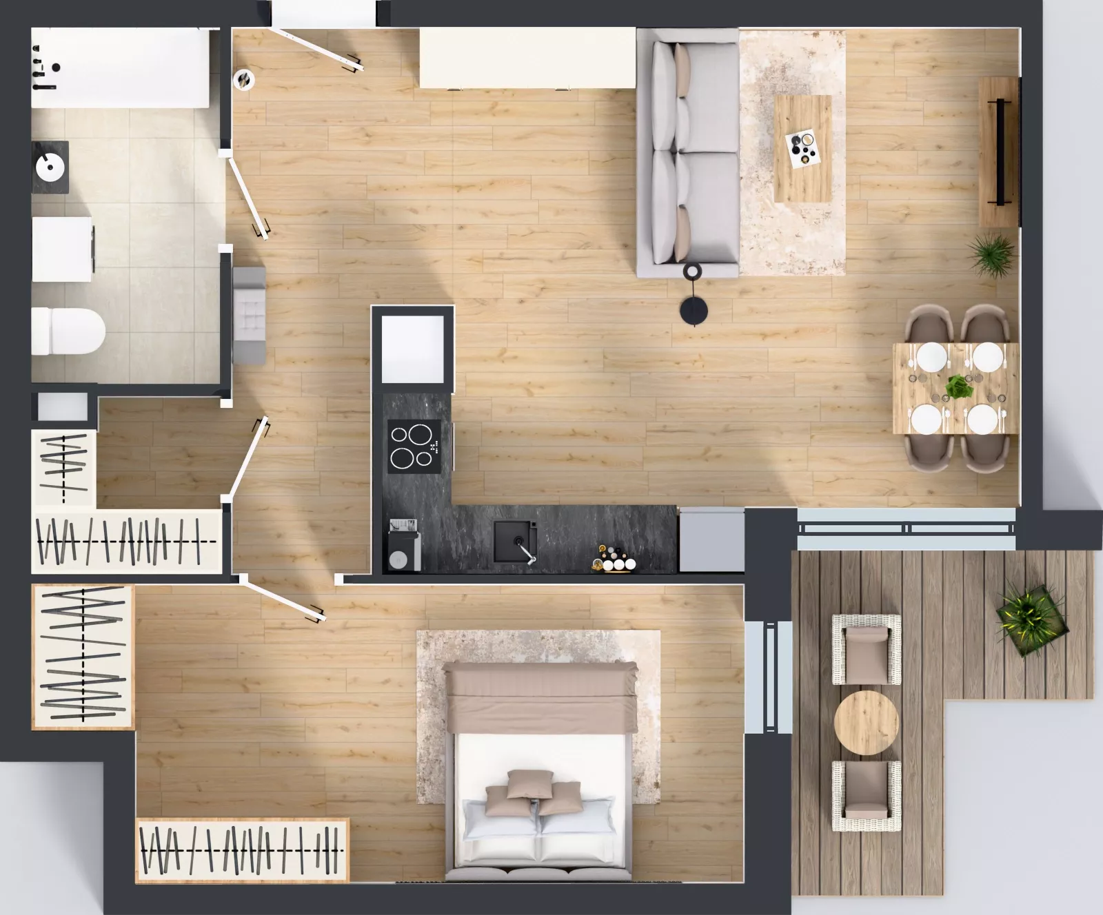 2 pokoje, mieszkanie 60,33 m², piętro 5, oferta nr 2.B11, Niebieski Bursztyn II, Reda, ul. Bosmańska