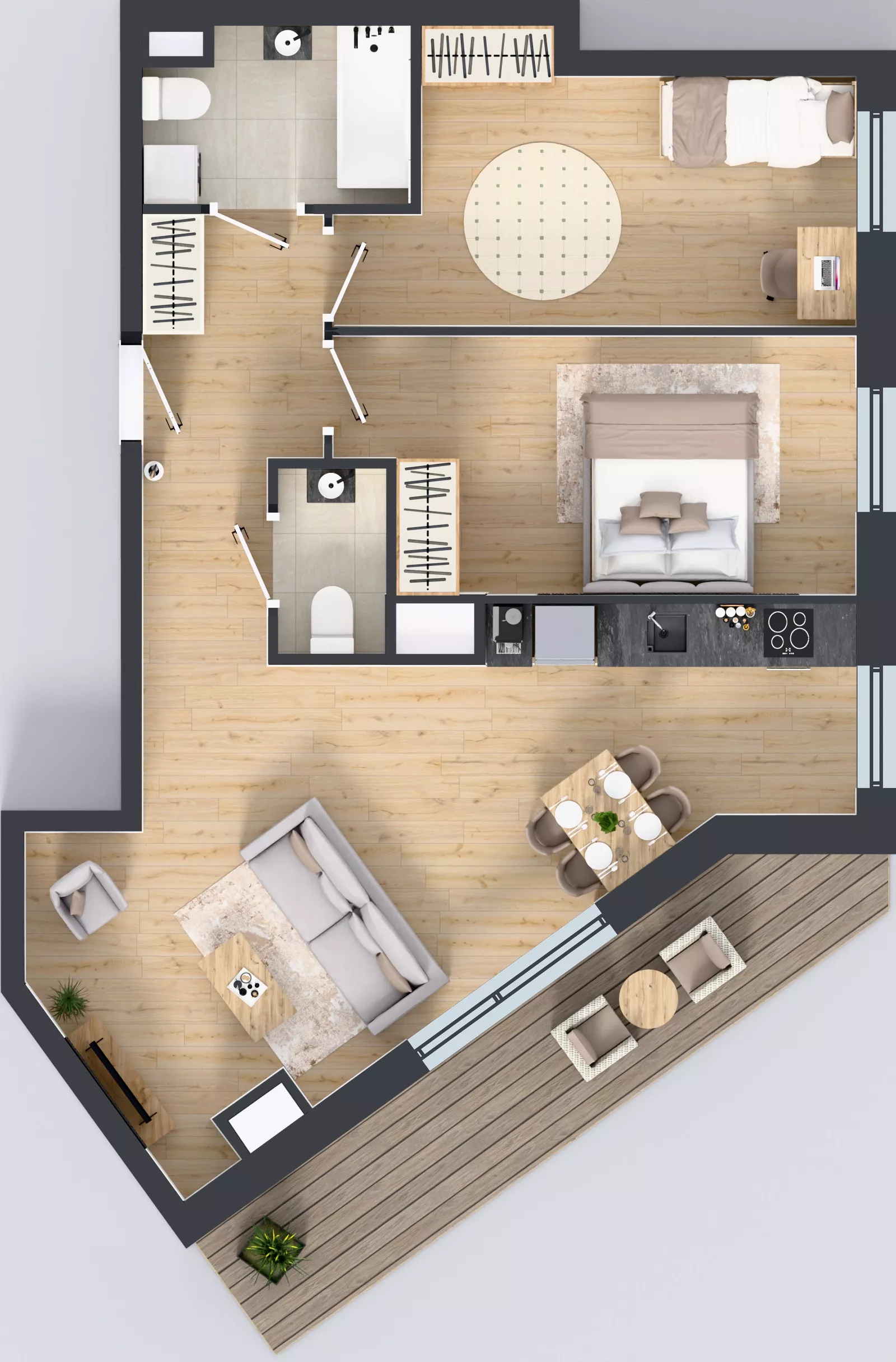 3 pokoje, mieszkanie 67,22 m², piętro 8, oferta nr 2.A55, Niebieski Bursztyn II, Reda, ul. Bosmańska